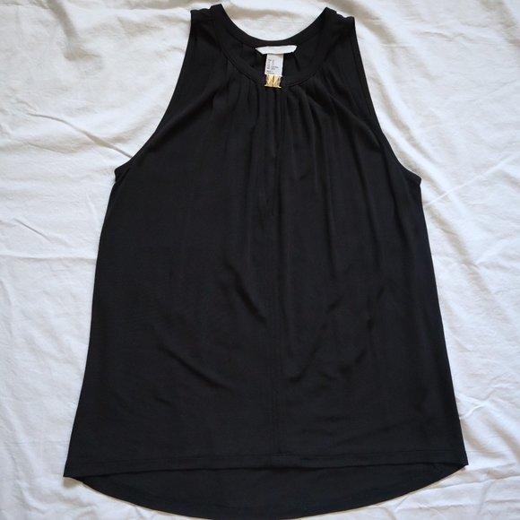 H&M Black Sleeveless Tank Key Hole Blouse XS - Picture 2 of 9